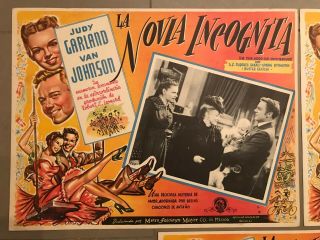 3 Mexican Lobby Cards 12.  5x17: In the Good Old Summertime (1949) Judy Garland 2