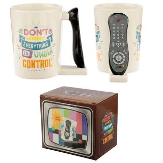 Ceramic Remote Control Shaped Handle Mug Men Boys Television Gift Tv Christmas