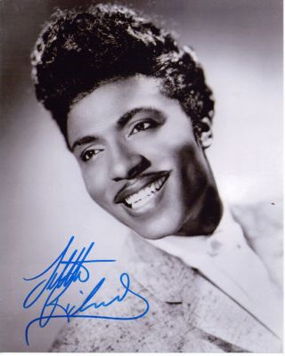 Little Richard Rock N Roll Funk Soul Hall Of Fame Signed 8x10 Photo With