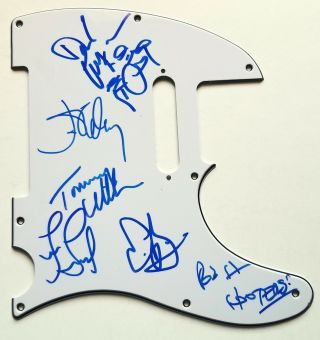 The Hooters Band Real Hand Signed Guitar Pickguard 1 By 5 Members
