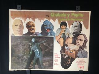 Vintage Chabelo Y Pepito Authentic Mexican Lobby Card 16 " X12 "