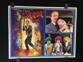 1990 Al Filo Del Terror Lina Santos Mexican Movie Lobby Card 16 " X12