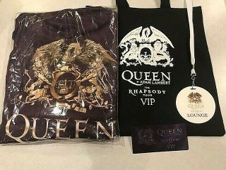 Queen,  Adam Lambert 2019 Rhapsody Tour Vip Purple Robe,  Tote Bag,  Tour Card