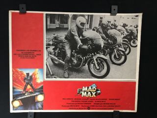 1979 Mad Max Mel Gibson Movie Mexican Lobby Card 16 " X12 "