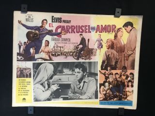 1964 Elvis Presley Roustabout Mexican Lobby Card Movie Art 16 " X12 "
