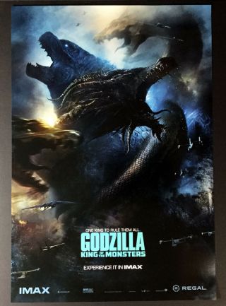 Godzilla King Of The Monsters Imax Poster 13 " X 19 " Regal Exclusive