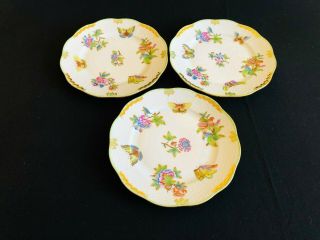 Herend Porcelain Handpainted Queen Victoria Dessert Plate 519/vbo (1pc. )