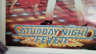 Vintage 1977 SATURDAY NIGHT FEVER Licensed Retail Movie Poster JOHN TRAVOLTA 4