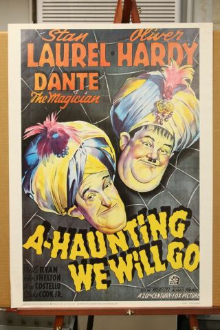 A Haunting We Will Go Movie Poster 1942 Stan Laurel Oliver Hardy