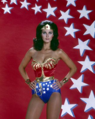 Wonder Woman Lynda Carter Busty Pose In Costume Hero 8x10 Photo