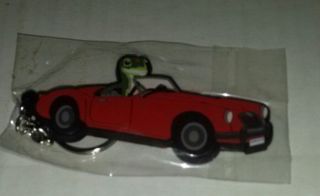 Geico Gecko Rubber Key Chain In Red Sports Car