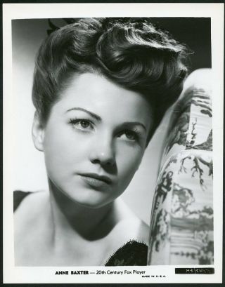 Anne Baxter Vintage 1940s 20th Century Fox Portrait Photo