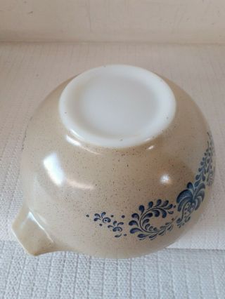 Vintage PYREX Homestead Tan & Blue Cinderella Nesting Mixing Bowl 441 - 444 8