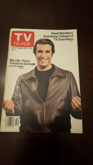 Tv Guide Dec.  15 - 21 1979 My Life From Fonzie To Scrooge.  L.  A.  Edition.