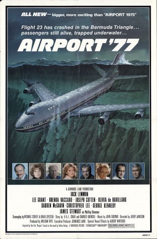 Airport ’77 1977 27x41 Orig Movie Poster Fff - 64746 Fine,  Very Good Jack Lemmon