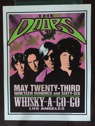 The Doors Concert Poster 1966 Whisky - A - Go - Go Numbered - Artrock Print