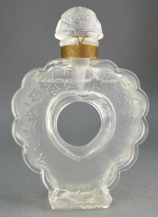 Fine Vtg Nina Ricci " Coeur - Joie " Art Nouveau Butterfly Lalique Perfume Bottle