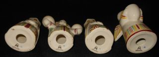 4 VINTAGE ROYAL COPENHAGEN FAIENCE ALUMINIA PRINCES AND ANGELS CANDLE HOLDERS 5