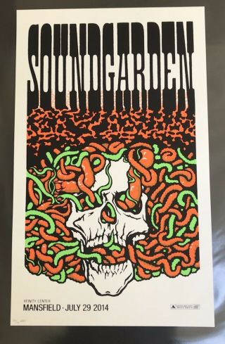 Soundgarden Concert Poster - 7.  29.  14 - Signed/ ’d 26/100