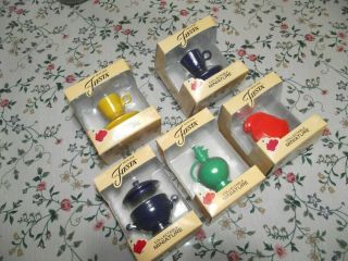 Rare Fiestaware Miniature Collectables / Ornaments Nib Homer Laughlin China
