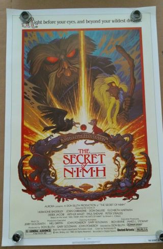 The Secret Of Nimh Video Promo Poster Rolled