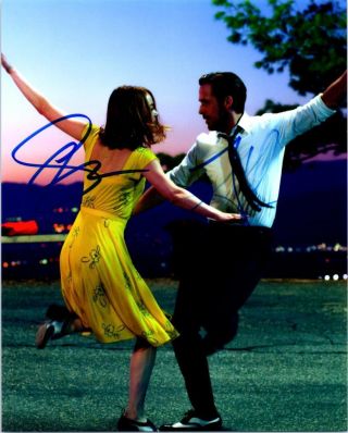 Emma Stone Ryan Gosling Signed 8x10 Photo Picture Autographed And