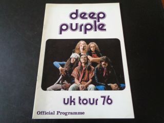Deep Purple Programme 1976 Come Taste The Band Uk Tour