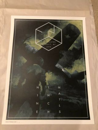 Nine Inch Nails Poster Detroit Nin Karl Fitzgerald Ap Numbered Out Of 75 Print