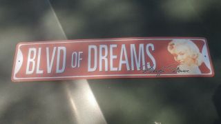 Blvd Of Dreams Tin Sign Feat.  Marilyn Monroe 24 " X 5 " Classic