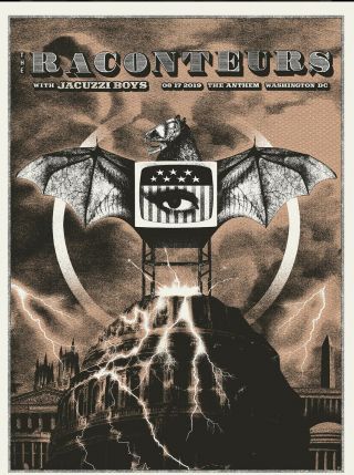 The Raconteurs S/n Washington Dc Concert Poster.  Jack White.  White Stripes.