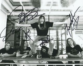 Tesla Band Real Hand Signed Photo 2 Autographed By All 5
