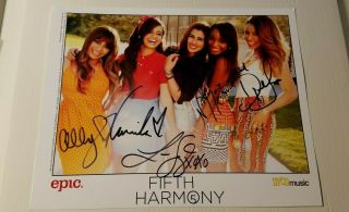 Fifth Harmony Autographed 8x10 Promo Photo Signed By All 5 With Camila 2013 Rare