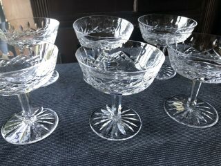 Set 6 Waterford Crystal Lismore 4 1/8” Champagne Sherbert Glasses 2 Set Avail