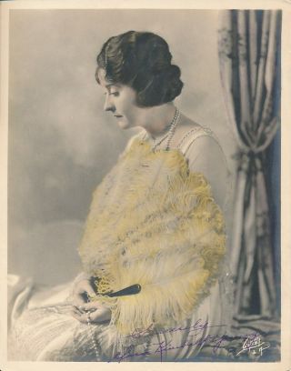 Clara Kimball Young Vintage " Signed " Witzel Dbw Tinted Portrait Photo
