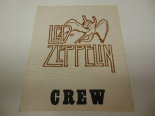 1970s Led Zeppelin Stage Crew Backstage Pass Rare Rip John Bonham
