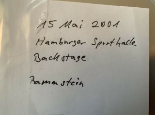 Metal Rammstein 100 Perfect Autograph 2001 4