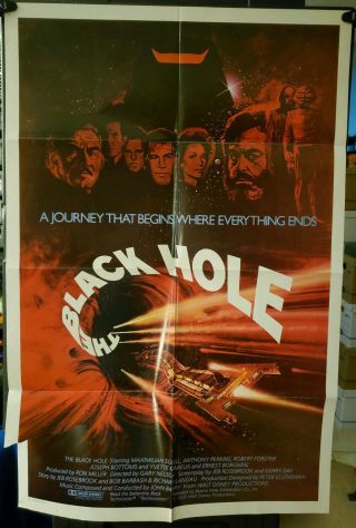 The Black Hole,  1 - Sheet Movie Poster 1979.  Rare.