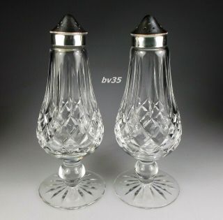 Waterford Crystal Lismore Tall Stem Salt And Pepper Shaker 6 1/4 " -