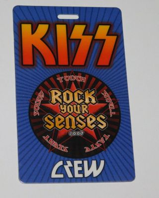 Kiss Band Crew Backstage Laminate Pass Hit N Run Tour Concert 2007 Rock Senses
