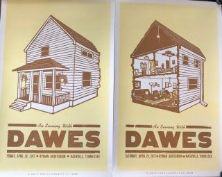 Dawes - Hatch Show Prints (2) - Ryman Auditorium - Nashville Tn - April 2017