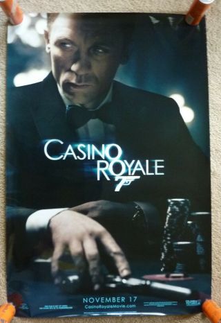Casino Royale Ds Glossy Rolled Adv Orig 1sh Movie Poster James Bond Ds 27 X 40