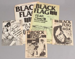RARE 70s Vintage BLACK FLAG Punk Rock Underground Band California Concert Poster 5