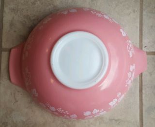 Vintage Pyrex Mixing Bowl Set of 3 Cinderella Style 441 442 444 Pink Gooseberry 5