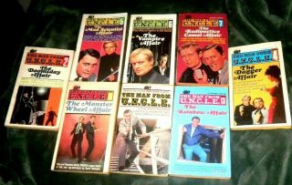 8 Vintage Man From Uncle Paperbacks All In Ex 1 - 2 - 4 - 5 - 6 - 7 - 8 - 13 Spy 65