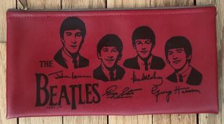 Vintage The Beatles Nems 1964 Pencil Zipper Case Bag