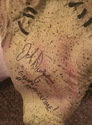Texas Chainsaw Massacre Leatherface Mask Signed John Dugan Auto Autograph Rare