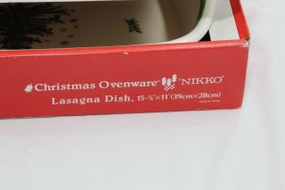 Nikko Xmas Lasagne Dish Ovenware Large 15x11 8