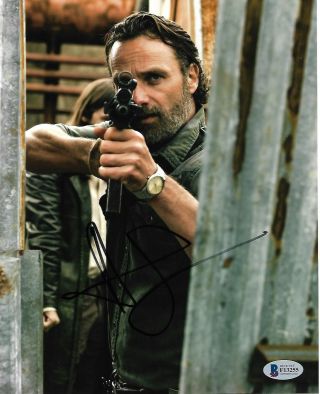 Andrew Lincoln " Rick " The Walking Dead Signed 8x10 Photo Twd Movies C Beckett