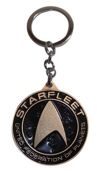 Star Trek Starfleet United Federation Of Planets Logo Seal Metal Keychain