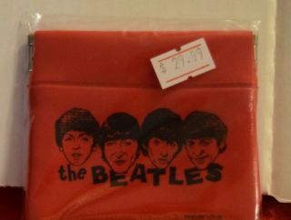 The Beatles 1964 Red Clutch Coin Purse